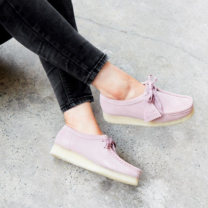 pink wallabee clarks
